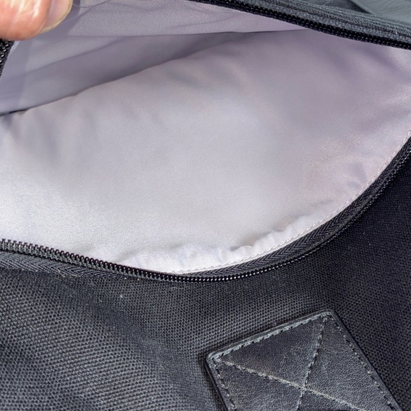 Betabrand Black leather and canvas weekend tote/bag. Preloved - Picture 6 of 9